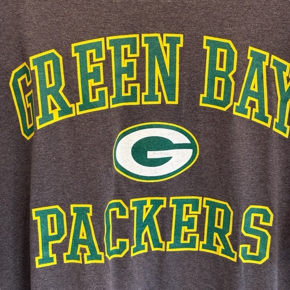 Team Apparel NFL Mens Size XL Gray Green Bay Packers Tee Shirt - Picture 4 of 6